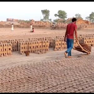 Red clay bricks